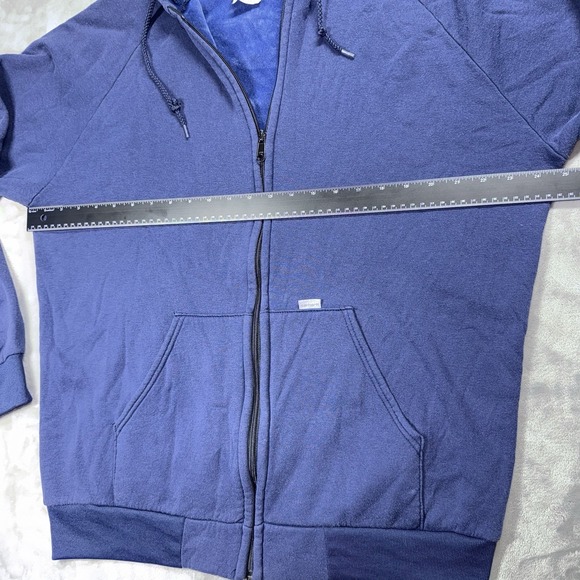 Vintage Carhartt Hoodie Women's XLT Extra Large Blue Full Zip Fleece Lined - Picture 5 of 9
